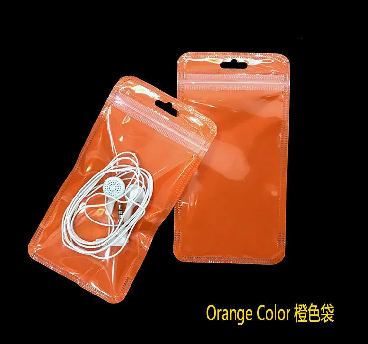 / USB 케이블의 경우 아이폰 5S / 6S / 7 삼성 참고 3/4 이어폰의 경우 개인 디자인 다채로운 빈 플라스틱 PVC 지퍼 잠금 선물 포장 가방