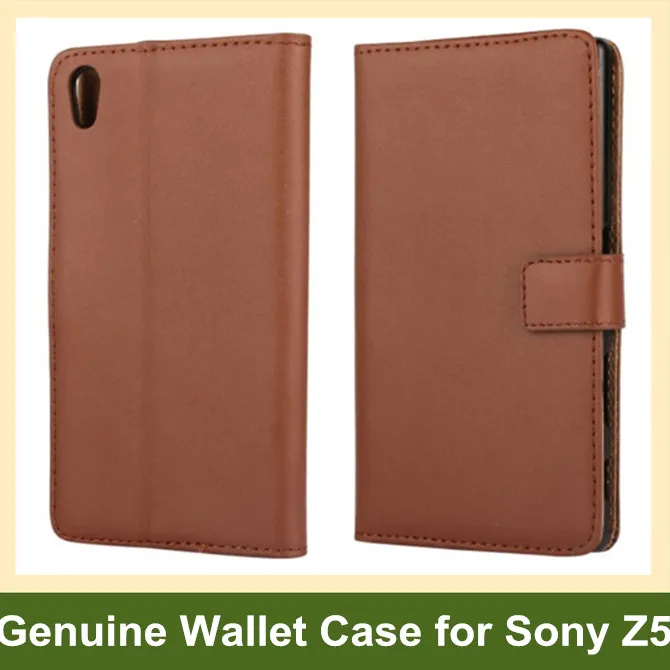 Groothandel Nieuwe Arrief Lederen Portemonnee Flip Cover Telefoon Case voor Sony Xperia Z5 E6603 E6653 Drop Shipping