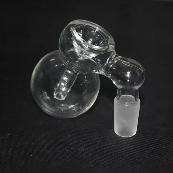 Lageniform glas aska catcher inbyggd i nedstammen Glasskål Tow Joint 14,5 mm eller 18,8 mm manlig fog för glasbongs vattenledningar