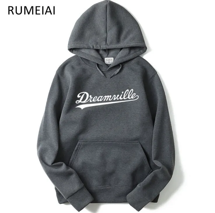 Men Dreamville J. COLE Sweatshirts Autumn Spring Hooded Hoodies Hip Hop Casual Pullovers Tops Clothing