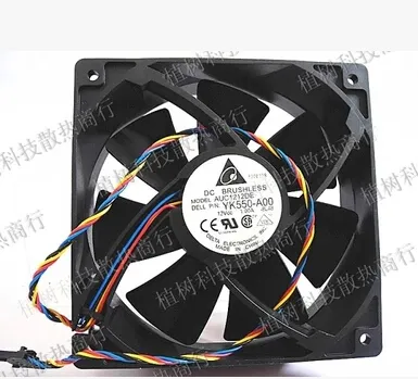 Toptan: Delta 12CM 12038 12V 1.0A AUC1212DE YK550-A00 4Pin soğutma fanı