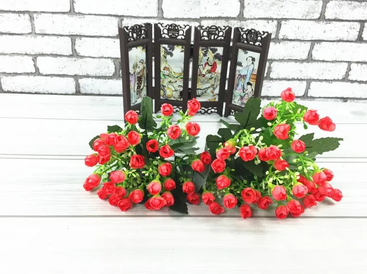 Household adornment artificial flowers take 6 forks head milan 36 bracts produce wholesale and mini QQ roses SF09