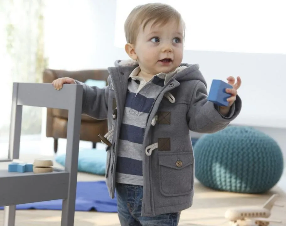 Nouveau bébé garçons veste vêtements d'hiver 2 couleurs survêtement manteau coton épais enfants vêtements enfants vêtements avec capuche