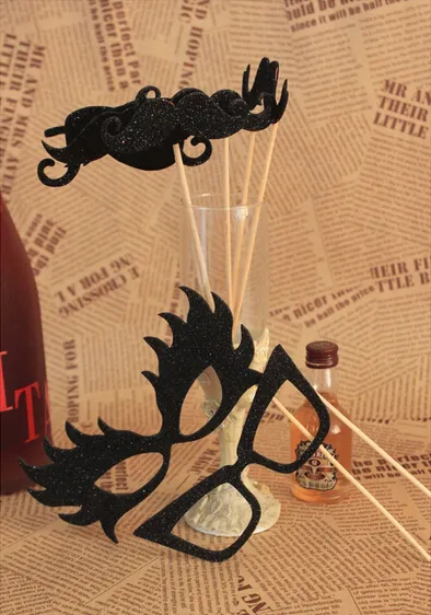 2019 Nouvelle arrivée Funny PO Booth Props 49 Designs avec des lèvres Moustaches Lunes Jode pour le mariage Party de Noël décorati5339606