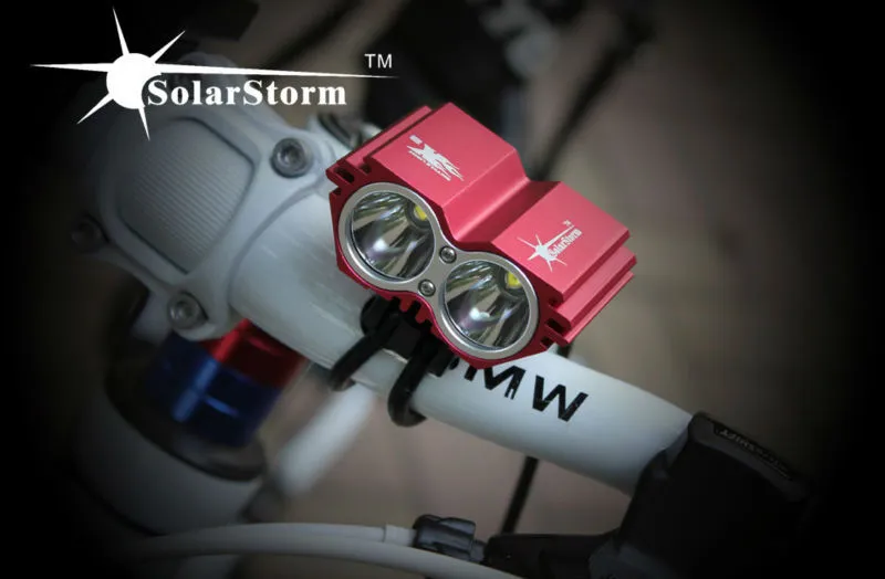 Solarstorm X2 5000Lm 2x CREE XM-L2 T6 LED Avant Vélo Vélo Lumière Phare Phare + Batterie + Chargeur