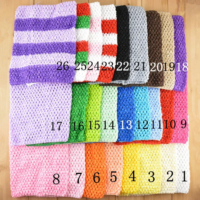 2015 New 9 Inch Baby Girl Crochet Tutu Tube Tops Chest Wrap Wide Crochet headbands 20cm X 23cm
