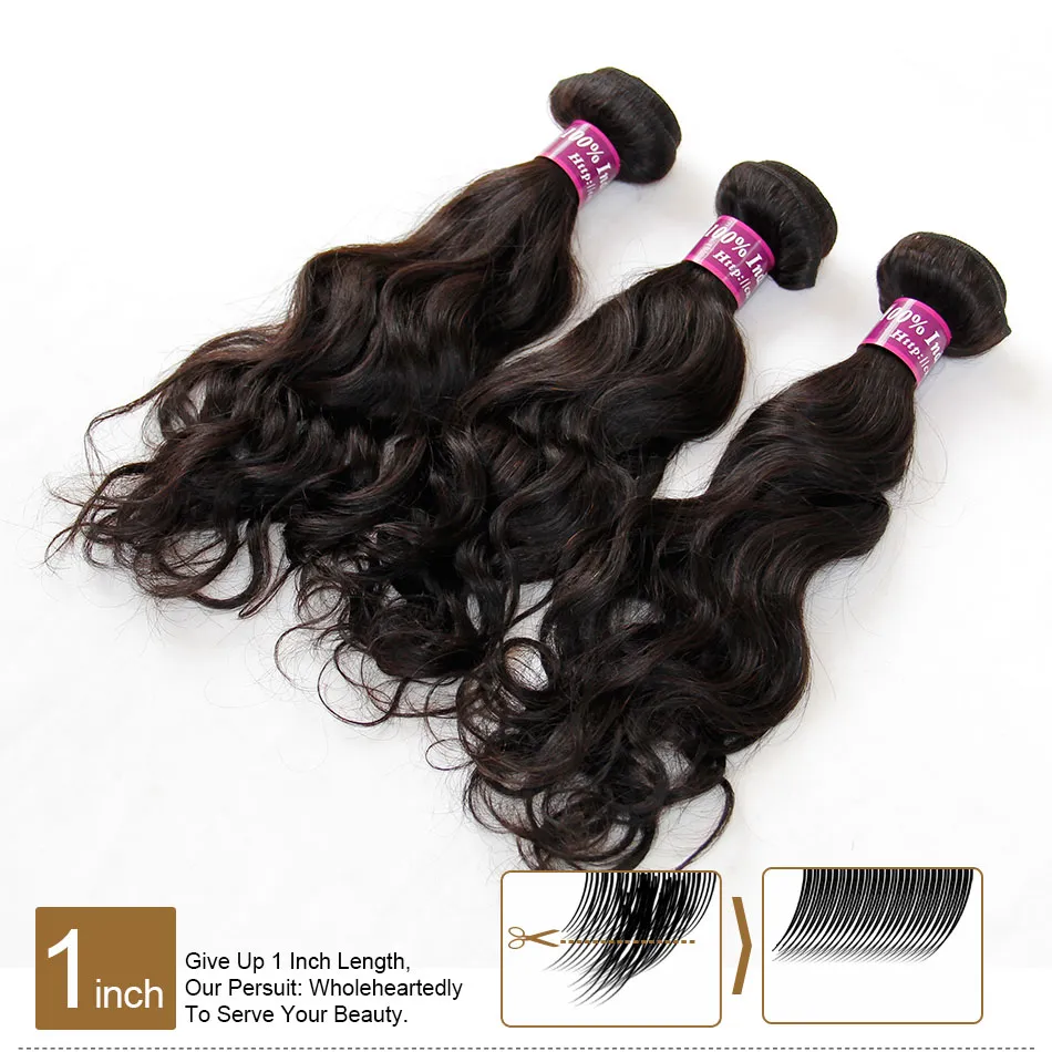 Indian Water Wave Golvend Virgin Hair Weave Bundels 3 Stuks Onverwerkte Raw Virgin Indian Remy Natural Wave Golvend Menselijk Haar Weave Bundels