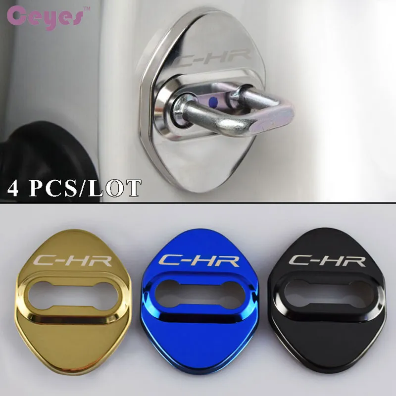 Car Door Lock Cover For Toyota C Hr Badges Gold Blue Black Silver Door