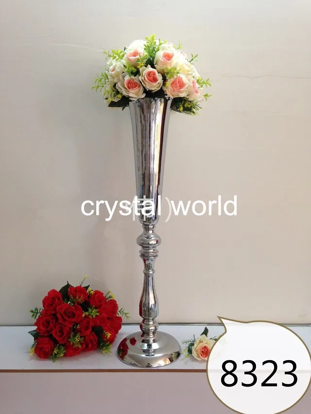 Tall sliver mental Flower Stands Wedding 01 Centres de table pour la décoration de mariages 3