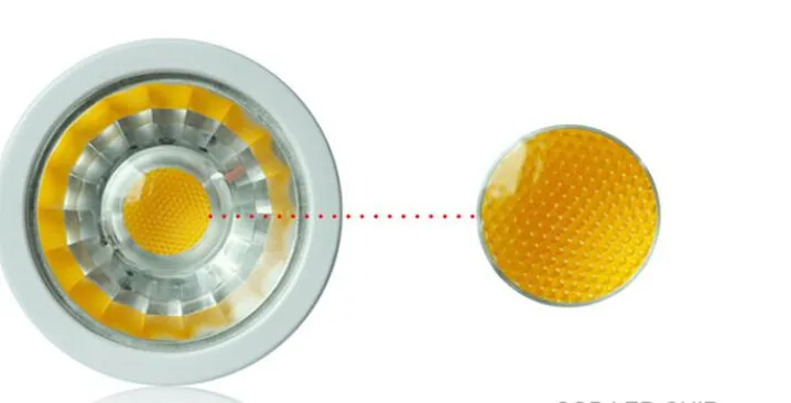 GU10 6W COB LED الأضواء عكس الضوء AC110-240V البلاستيك الألومنيوم منزل بقعة الأضواء الباردة / الدافئة مصباح أبيض شحن مجاني / الكثير LVD UL VDE