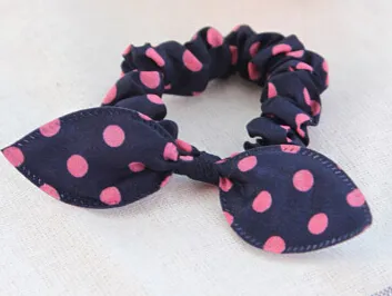 Mix Style Clips For Hair band Polka dot leopard trip hair rope Rabbit Ears scrunchy Hair tie Baby hair accessories6238583