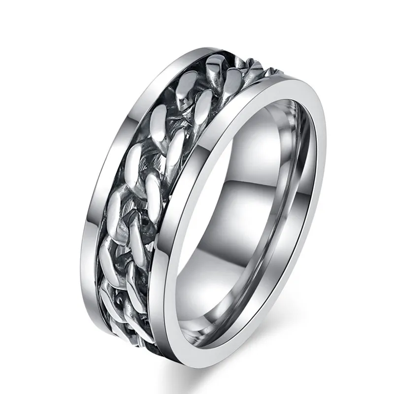 Men's Silver Ring: 316L Stainless Steel, Polished Band, Sizes 6-15 ...