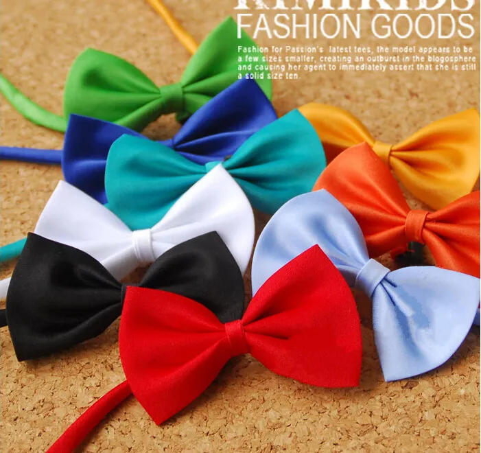Candy colors bow tie clip on bow tie for children's bow with neck strap 50pcs lot 2673