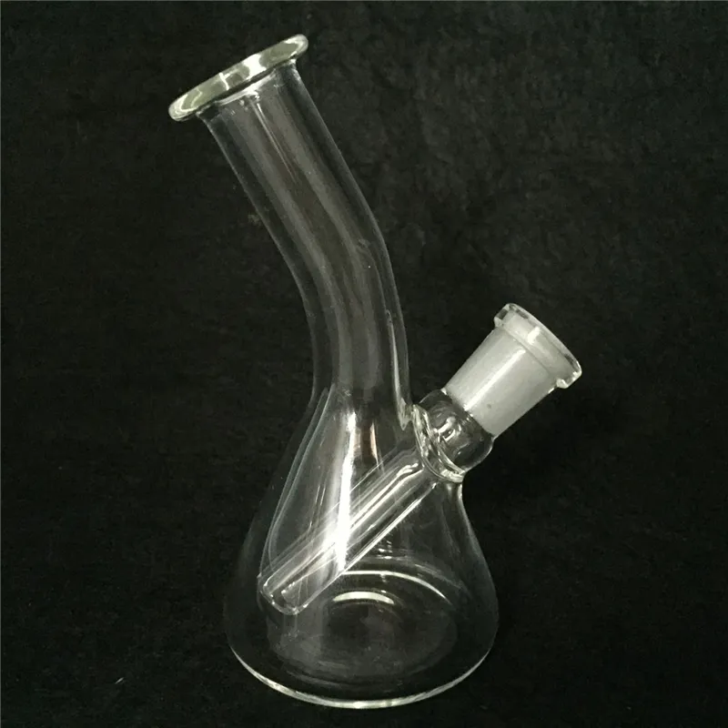 Barato Tubulações de água de vidro de vidro barato com 10mm 14mm fêmea mini pirex plataformas petrolíferas Bongo espessura reciclador de petróleo para fumar