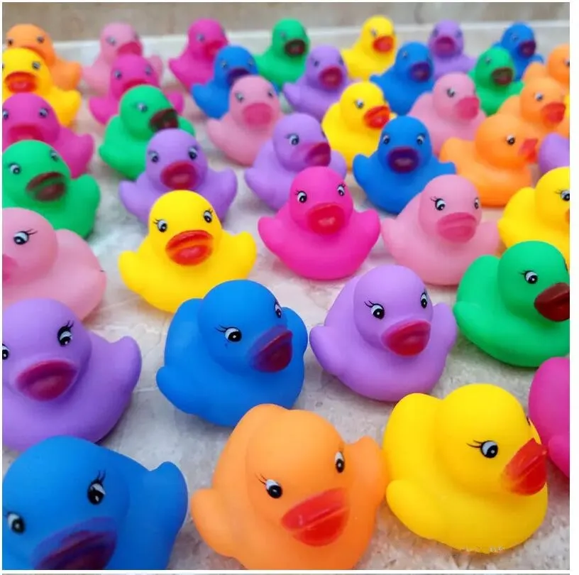 Animaux Coloré Doux En Caoutchouc Flotteur Squeeze Son Grinçant Jouets De Bain Classique En Caoutchouc Canard En Plastique Salle De Bains Natation Jouets Cadeaux