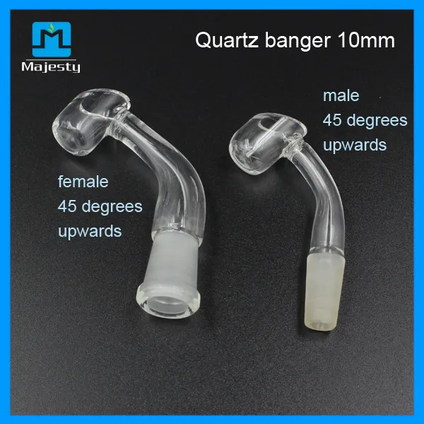 2015 10mm 14mm 18mm Quartz Banger Femelle Mâle 45 ou 90 Degrés Quartz Banger Pour Des Plateaux D'huile En Verre