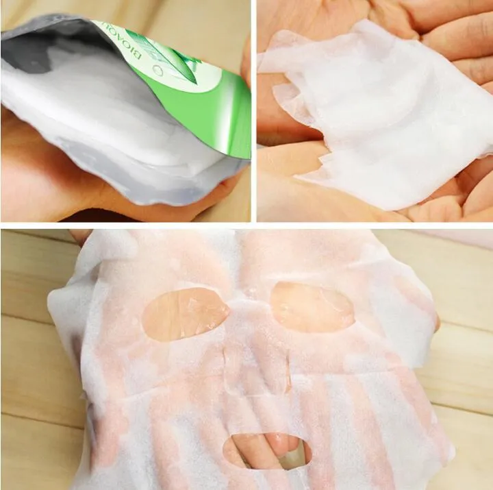 BIOAQUA Gel d'aloe Vera naturel masque visage hydratant contrôle de l'huile masque enveloppé rétrécissement Pores masque Facial cosmétique soins de la peau