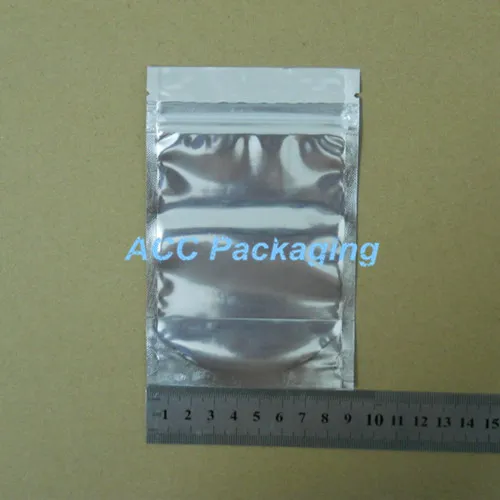 Wholesale 3.5''x5.5'' 9x14cm Mylar Stand Up Aluminum Foil Clear Package Pack Bag for Food Coffee Storage Zipper Lock Packing Bag