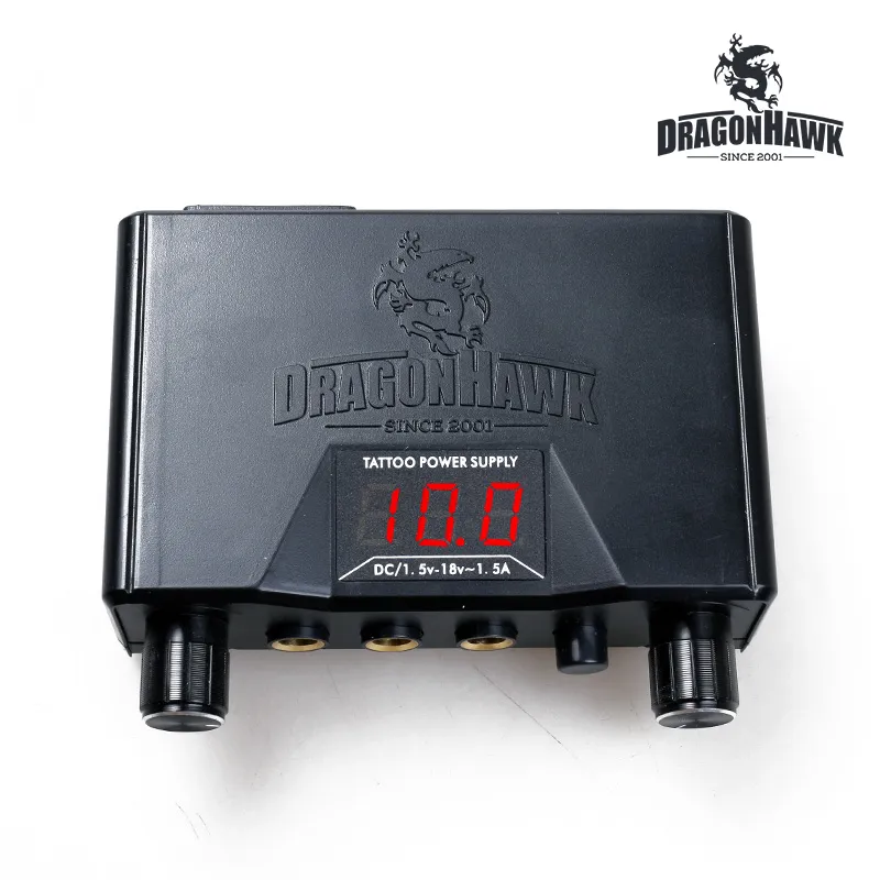 Dragonhawk Tattoo strömförsörjning LCD -skärm Dual Adapter Switch Box P069