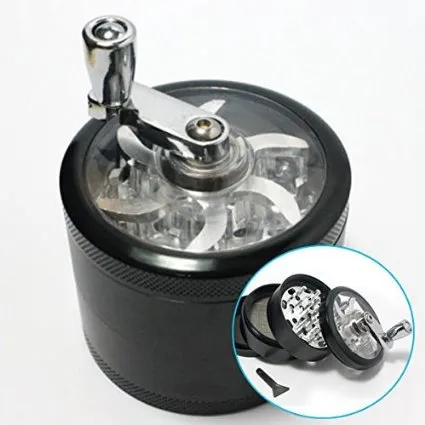 63 mm en alliage métallique Grinder Grinder Tobacco Grinder Herb Grinder 25 pouces Hand Mill Muller Spice Crusher Aluminium Hand Crank4821283