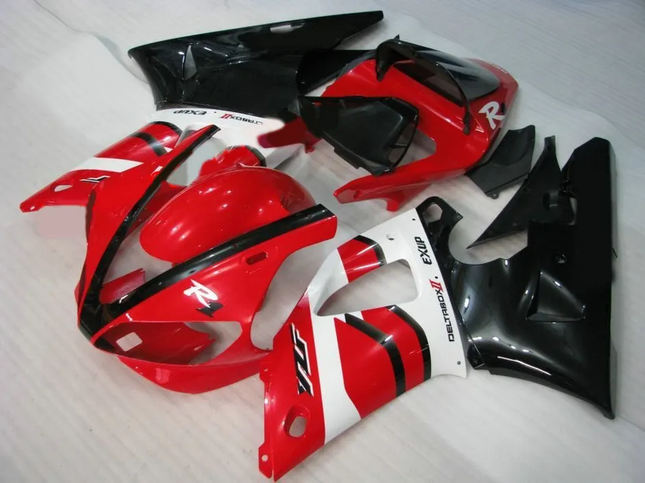 Livre personalizar carenagens definido para YAMAHA 2000 2001 YZF R1 carenagem kit YZF1000 00 01 motobike vermelho preto branco RQ48 + 7 presentes