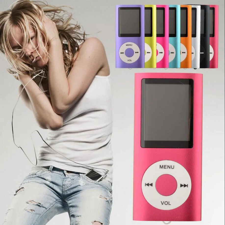 NEW 4th Genera MP3 MP4 Player Slim 4TH 1.8"LCD Video Radio FM Player Support 4GB 8GB 16GB 32GB Micro SD TF Card Mp4