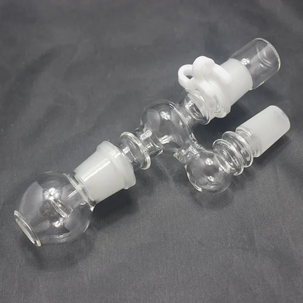 Kit de récupération d'huile en verre à joint de 18 mm avec adaptateur en verre à joint à 90 degrés avec dôme femelle pour bangs en verre