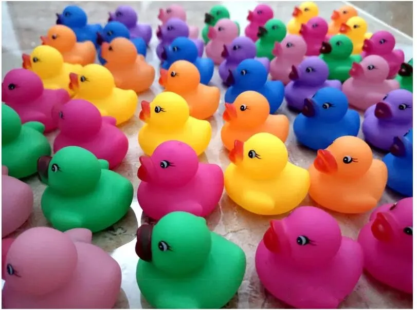 Float de borracha macia animais colorido Squeeze som sibilante banho Brinquedos clássico pato de borracha plástico Banho presentes Natação Brinquedos