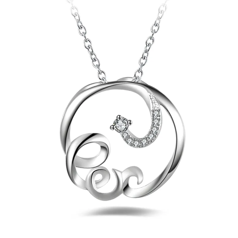 Free shipping fashion high quality 925 silver Korea With diamond jewelry 925 silver necklace Valentine's Day holiday gifts hot 1647