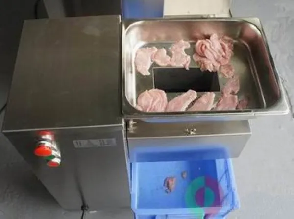 Máquina de corte de carne QE vertical de 110v, máquina de processamento de carne de 500kg/hora