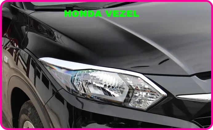 Yüksek kaliteli ABS krom 2adet dekoratif trim + far 4adet arka lambası dekoratif Honda Vezel 2015-2018 için Döşeme