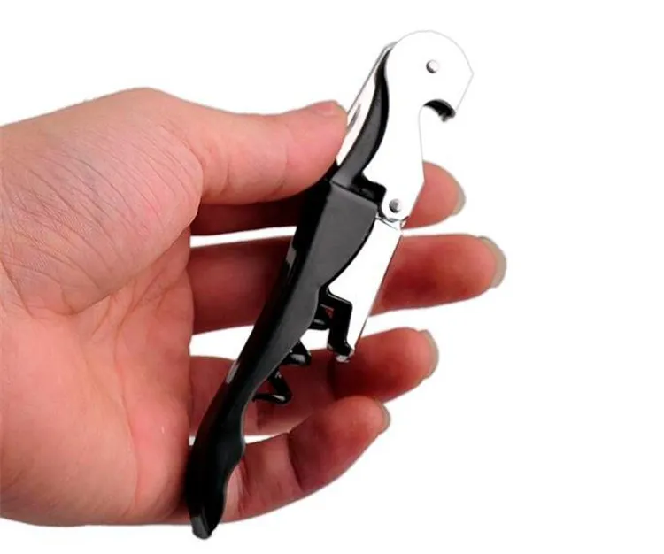 Multi-function Wine Corkscrew Stainless Steel Bottle Opener Knife Pull Tap Double Hinged Corkscrew Creative Promotional Gifts Product Size