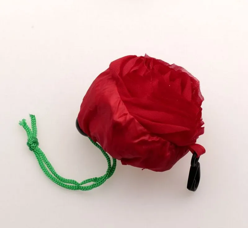 Heta! 5 st Red Color Pretty Rose Foldbar Eco Reusable Shopping Bag 39.5cm x38cm 430