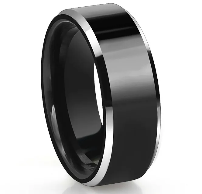 Wholesales Tungsten Carbide Black Ring Cobalt Free Jewelry Comfort Fit Engagement Ring TU057R