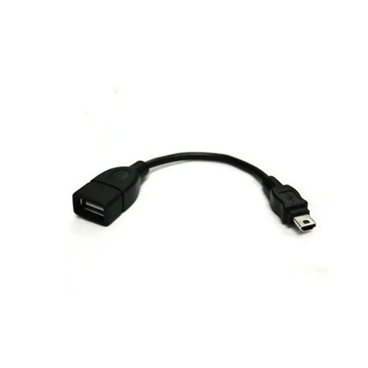 Mini Micro USB OTG HOST câble adaptateur noir 10 cm pour Samsung HTC Android tablette PC A10 VIA Rk Sony MP3 MP4 téléphone intelligent