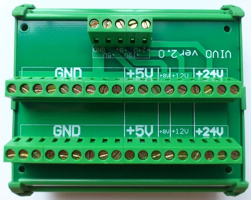 DC 24V 8V 12V 5V Power Divider Wire Splitter Common terminal block DIN Rail Type