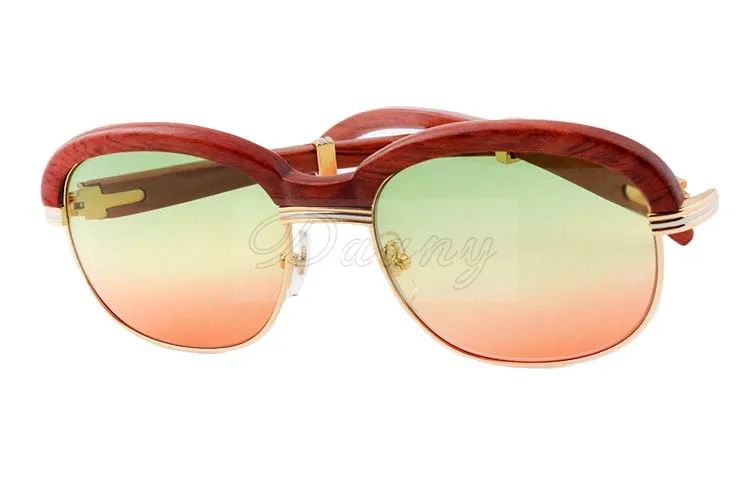 النظارات الشمسية طماق الطبيعية عالية الجودة ، النظارات الشمسية الإطار الكامل أزياء خشبية 1116728 الحجم: 60-18-135mm
