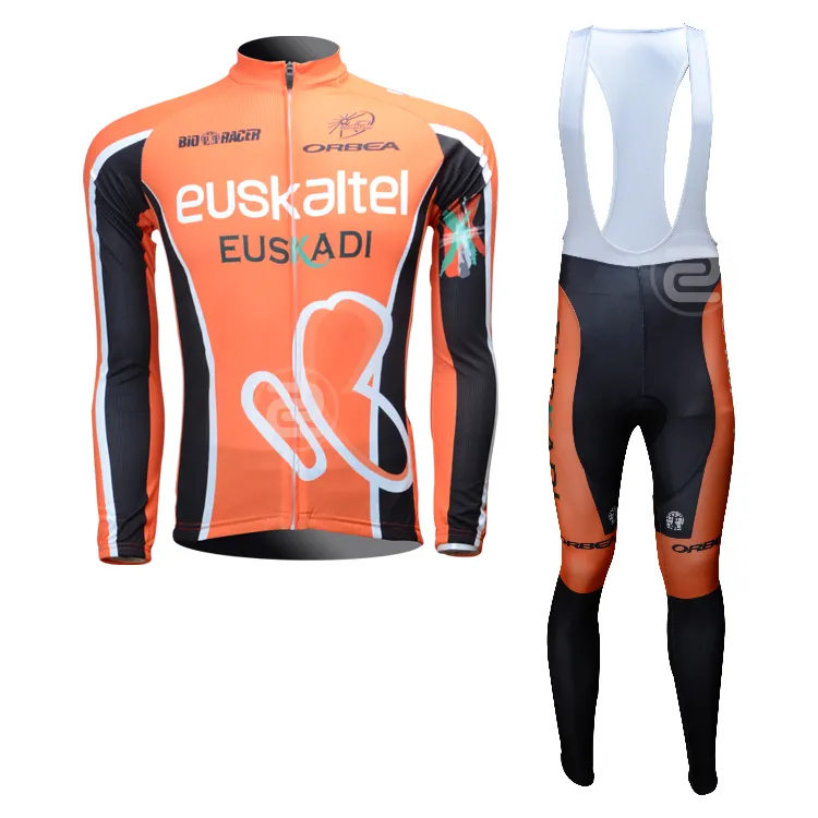 도매 무료 배송! 2016 Euskaltel Euskaditeam 긴 소매 사이클링 저지