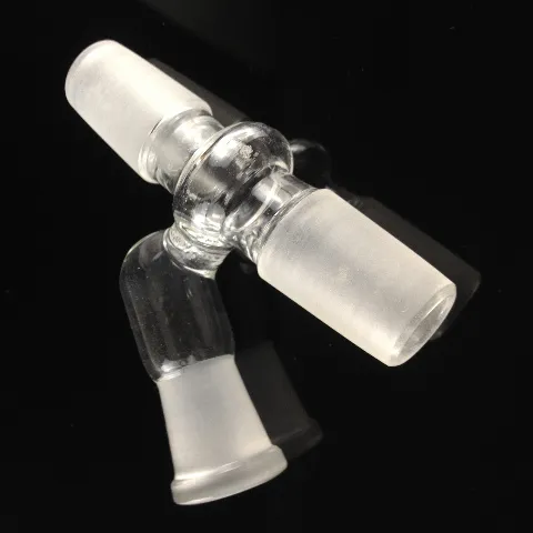 Adattatore circolare femmina angolato narghilè Giunto da 14 mm / 18 mm gorgogliatore di bong pipa ad acqua in vetro