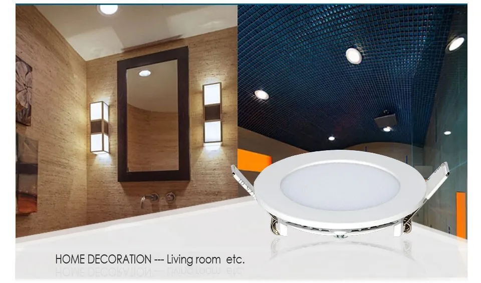 10 unit Led Panel Lights Dimmable 9W/12W/15W/18W/21W Led Recessed Downlights Lamp Warm/Cool White Super-Thin Round/Square 110-240V