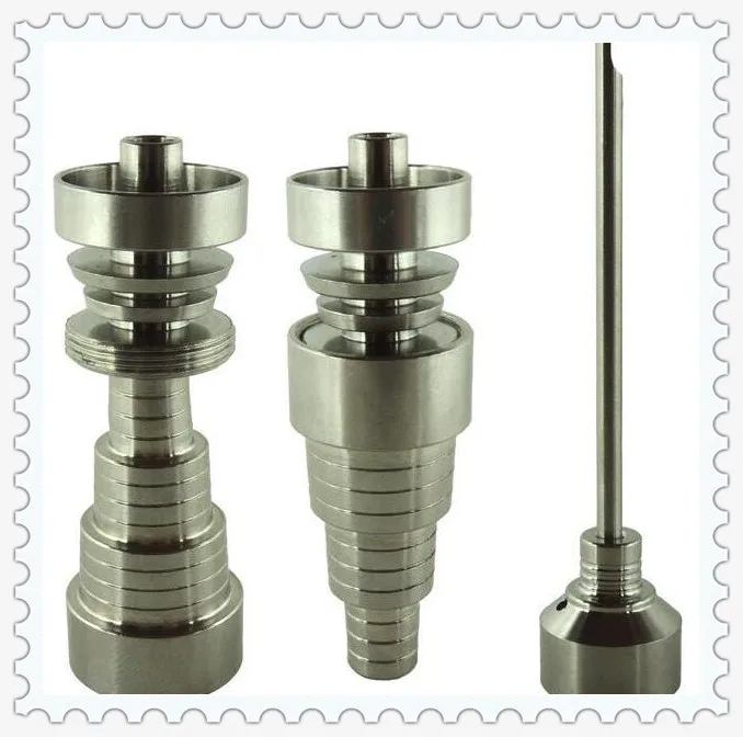 Domesless Nail G2 Titanium med Carb Cap Tool Universal Man Kvinna 10mm 14mm 18mm För glas Bong Vattenrör