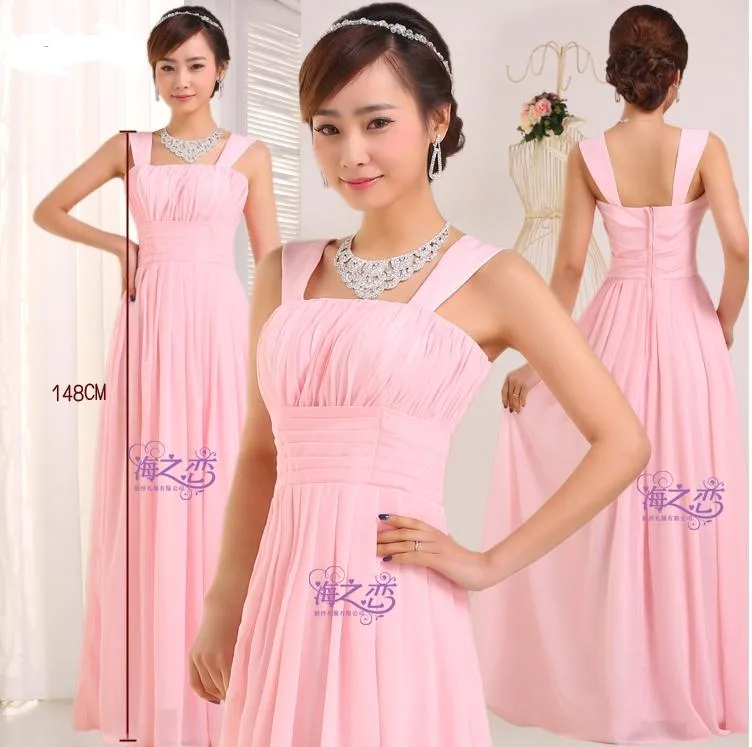 Cheap Bridesmaid Dresses Long Chiffon Bridesmaids Dresses For Wedding Party Plus Size Prom