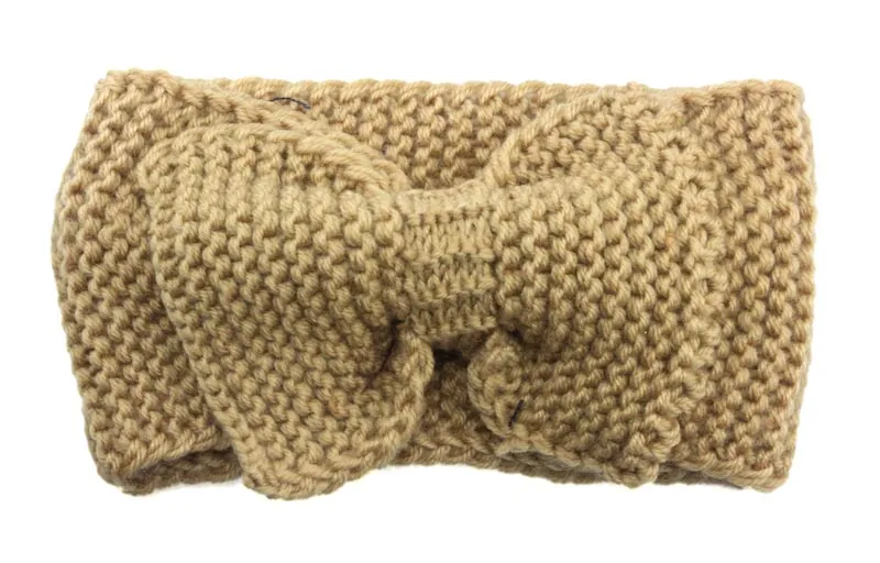 Fasce capelli lavorate a maglia bambini Accessori capelli grandi fatti a mano in feltro di lana Fascia in crochet E275