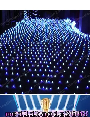 High Power Blue 200 Светодиодные струны 2M * 3M NET Light Net Сетка Fairy Lights Twinkle Освещение Рождественская свадьба Myy1662
