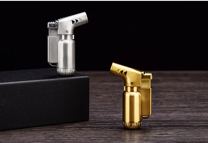 high quality metal Butane Torch gun lighter  flame Windproof Refill cigar Lighter kitchen Tool Spray Gun  Flame lighter DHL FREE