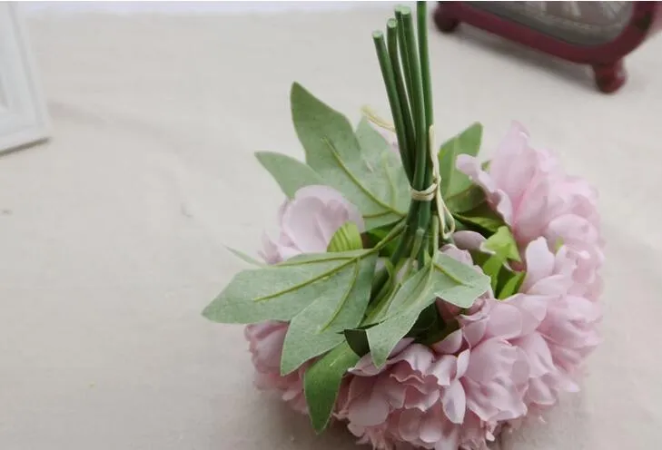 Bouquet di ortensie Bellissimo bouquet di ortensie artigianali artificiali la decorazione domestica della festa nuziale Fiori di seta da sposa finti SF011