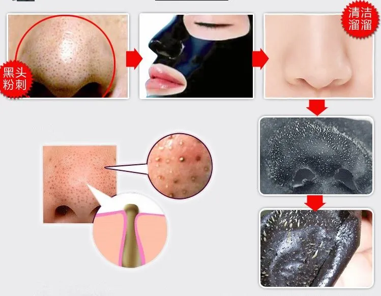 الجملة 10000 قطع بيلاتين المعادن الوجه تنتقل الأنف البثرة المزيل قناع المسام منظف الأنف الأسود رئيس السابقين المسام قطاع أدوات ماكياج
