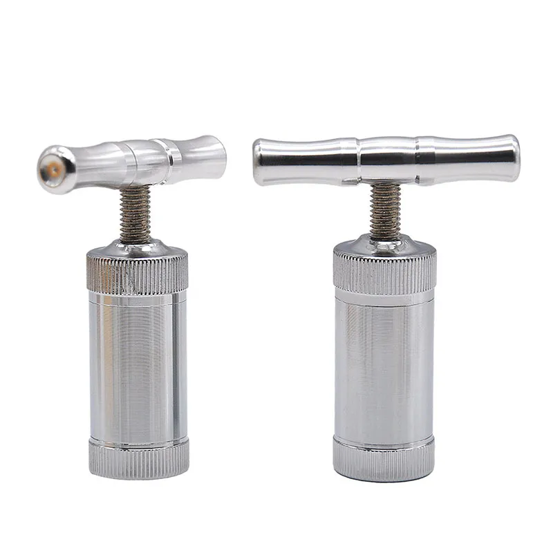 In Stock Zinc Alloy Pollen Press Compressor Herb Cream Whipper Tobacco Pollen Presser Tobacco Grinder Accessories 