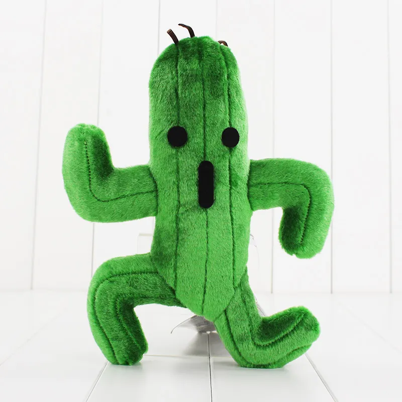 1Pcs Final Fantasy Cactus Cactuar Plüschtier Grünpflanze Stuffed weiche Puppen mit Umbau Weihnachtsgeschenk 24cm Ca.