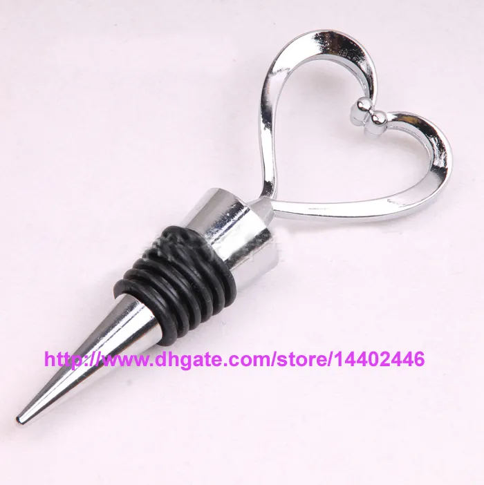 ハート型のワインボトルオープナーストッパーセット 50セット